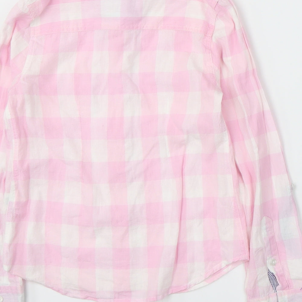 Young Dimension Girls Pink Check Basic Button-Up Size 11-12 Years