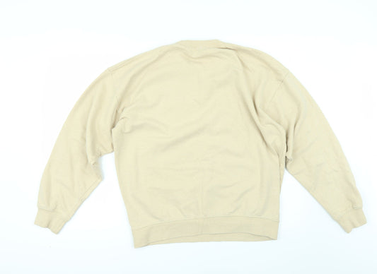 SHOCK Womens Beige Pullover Hoodie Size L