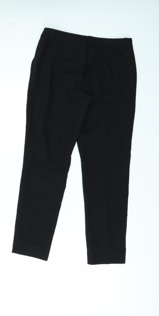 Sisley Womens Black Trousers Size 6 L29 in