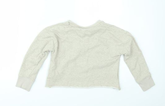 NEXT Girls Beige Pullover Sweatshirt Size 7 Years