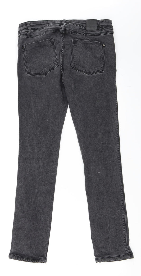 Zara Womens Grey Denim Skinny Jeans Size 38 L28 in