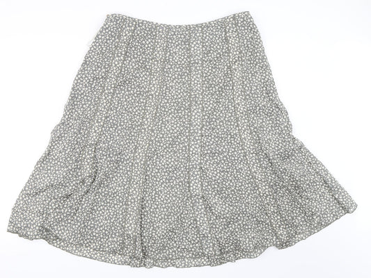 Adini Womens Grey Flare Skirt Size L
