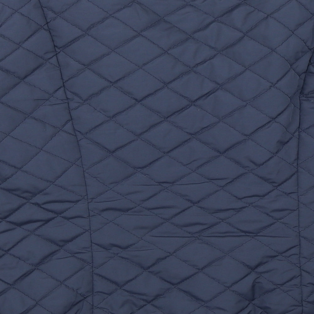 Limited Collection Womens Blue Quilted Coat Size 12