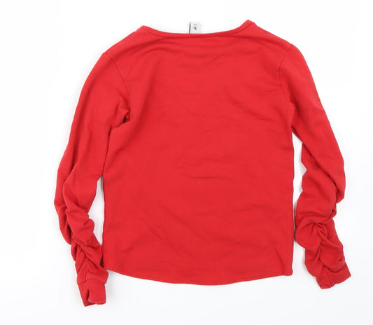 TU Girls Red Pullover Jumper Size 9 Years