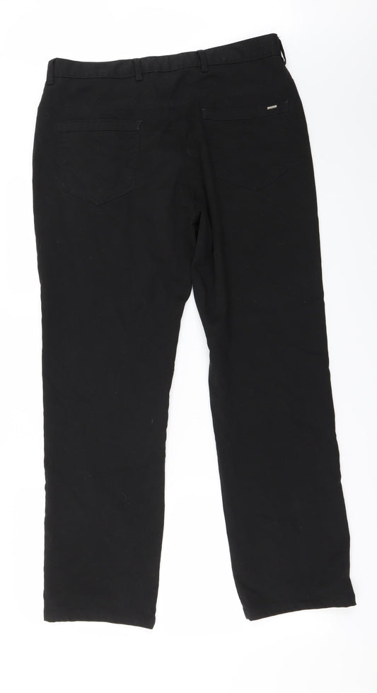 Preworn Mens Black Trousers Size 32 in L30 in