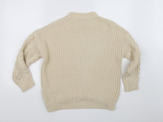 New Look Womens Beige Pullover Jumper Size S