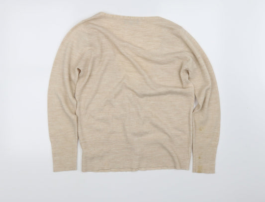 erive Womens Beige Cardigan Jumper Size 16