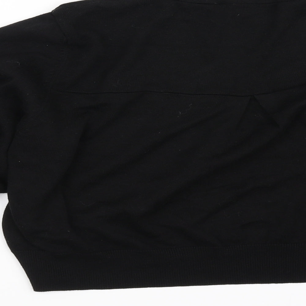 Brand and care label for Wallis women’s black cardigan jumper, size L
