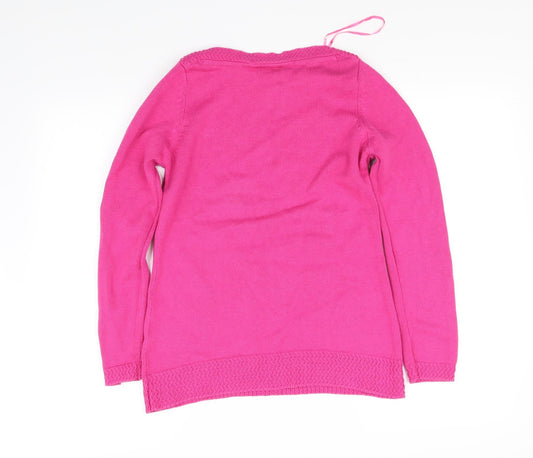 Love knitwear Womens Pink Pullover Sweatshirt Size 8
