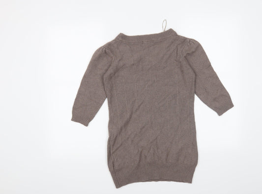 M&Co Womens Brown Shrug Jumper Size XS