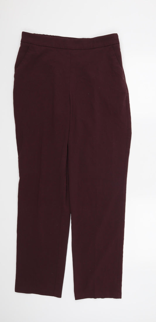 Marks and Spencer Womens Red Trousers Size 12 L30 in