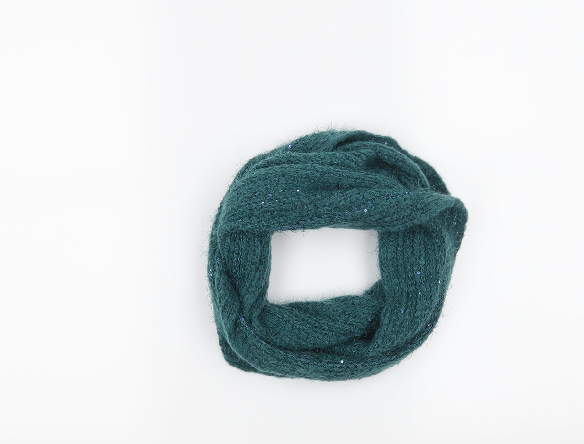 Front view of Preworn women’s green scarf