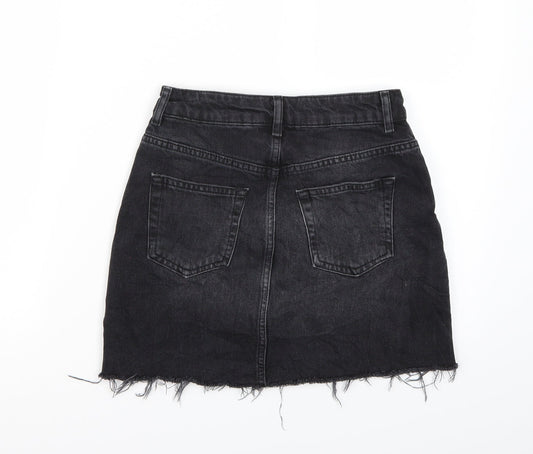 Topshop Womens Black A-Line Skirt Size 6
