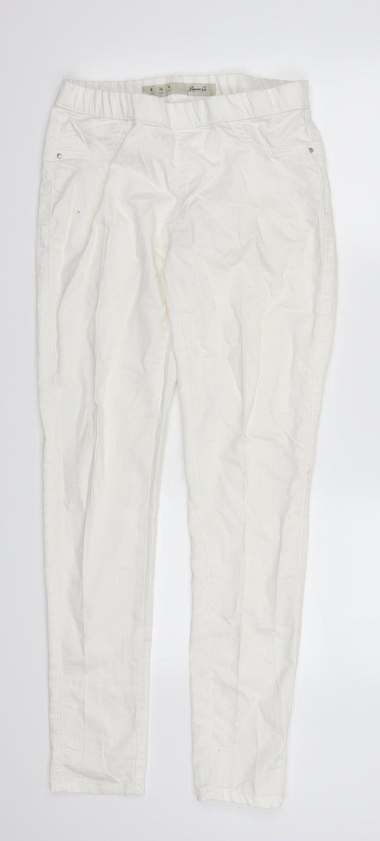 Denim Co Womens White Denim Jegging Leggings Size 8 L29 in