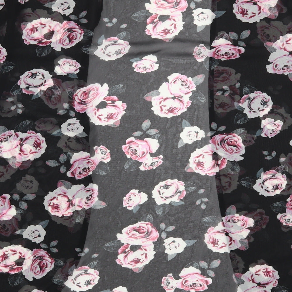 H&M Womens Pink Floral Kimono Jacket Size S