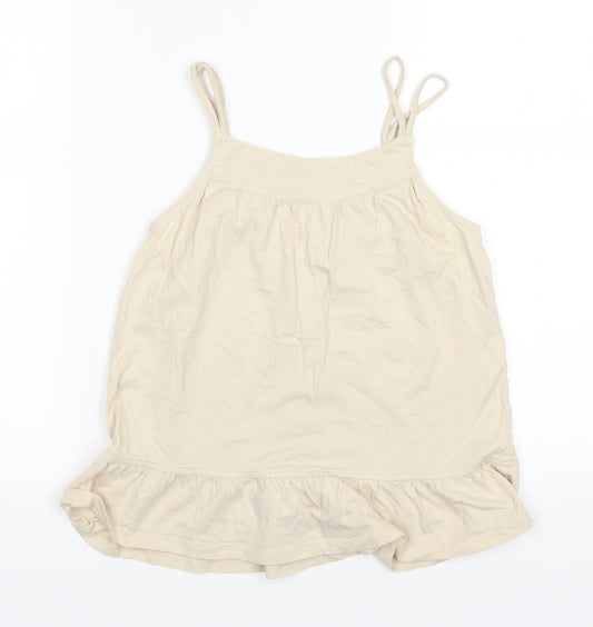 Gap Girls Beige Basic Tank Size L