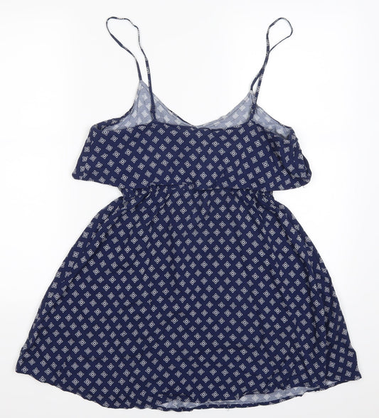 H&M Womens Blue Geometric Mini Size 10