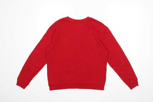 Stradivarius Womens Red Pullover Sweatshirt Size S