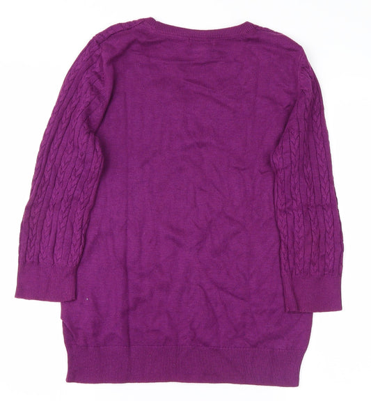 H&M Womens Purple Pullover Jumper Size M