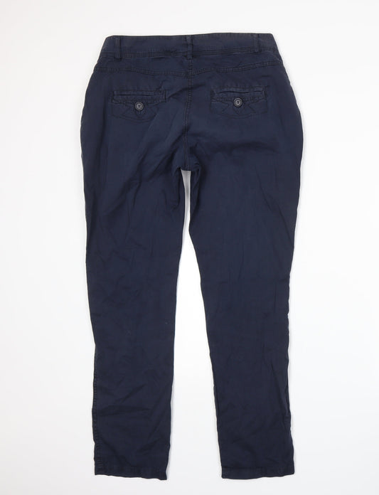 Dorothy Perkins Womens Blue Trousers Size 10 L27 in