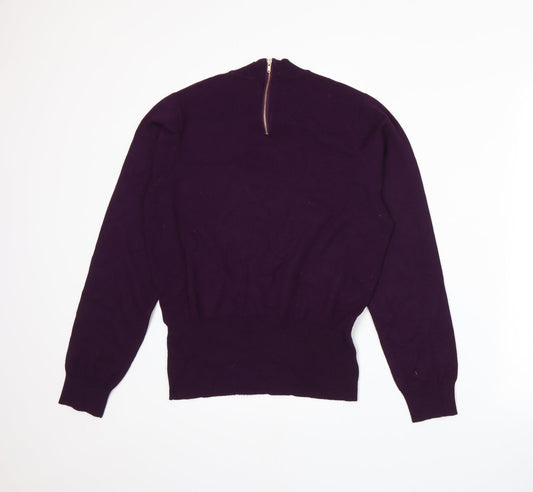 Linea Womens Purple Knit Pullover Jumper Size M
