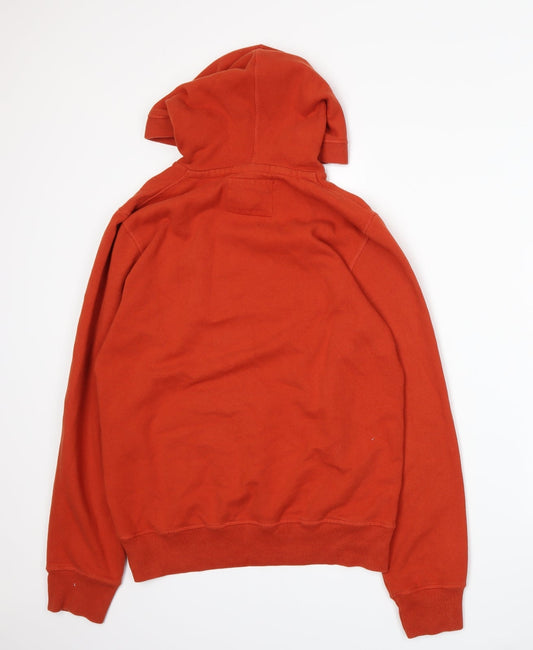 H&M Mens Orange Pullover Hoodie Size S