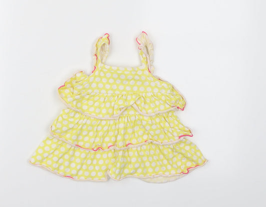 ashley's Girls Yellow Polka Dot Camisole Tank Size 24 Months - Frill Detail