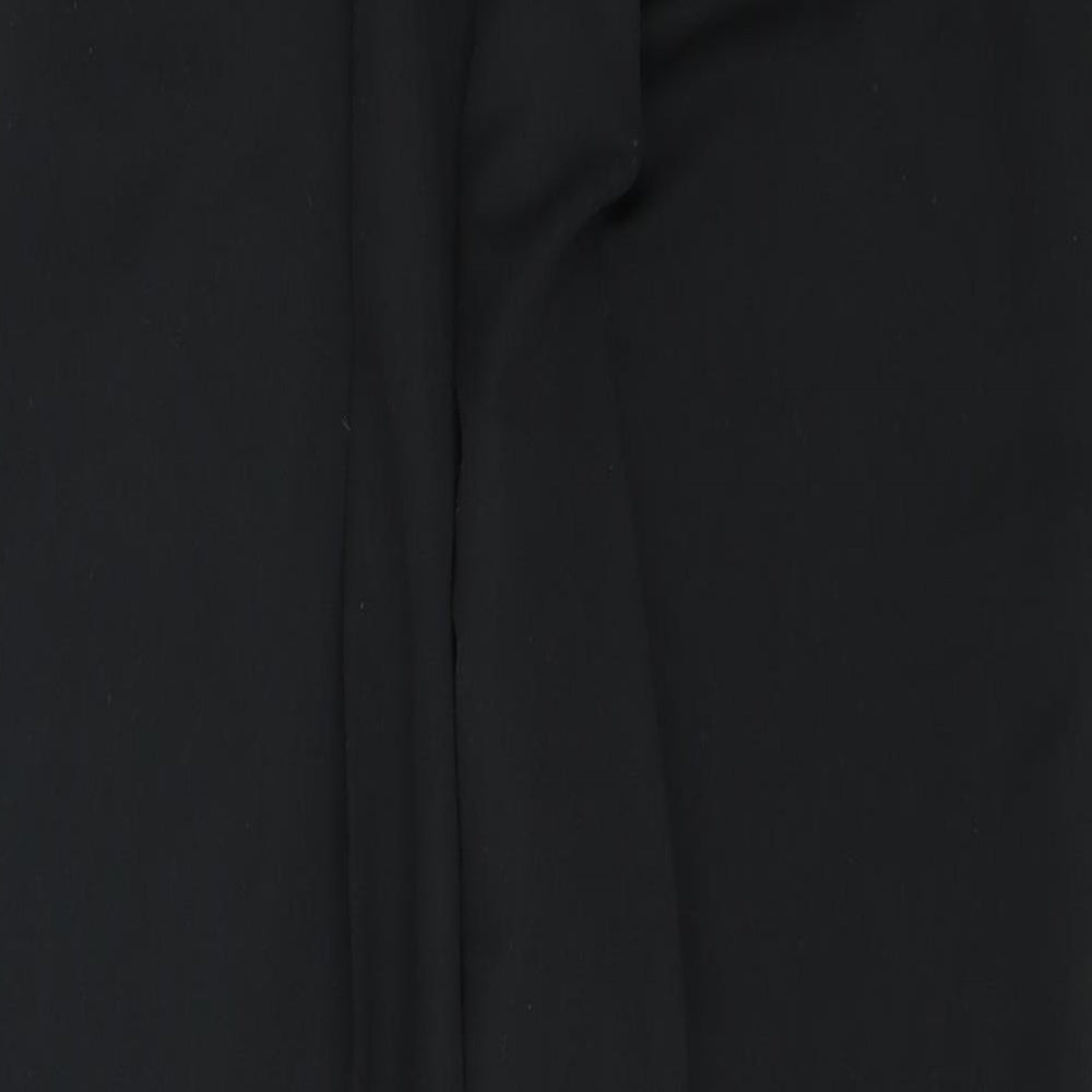 Preworn Womens Black Trousers Size 16 L27 in