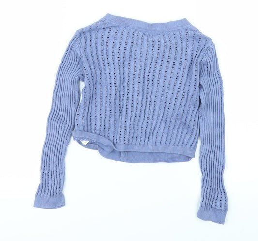 Gap Girls Purple Cardigan Jumper Size S