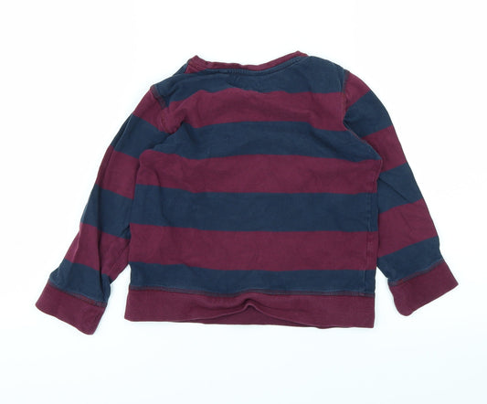 NEXT Boys Purple Striped Basic T-Shirt Size 5 Years