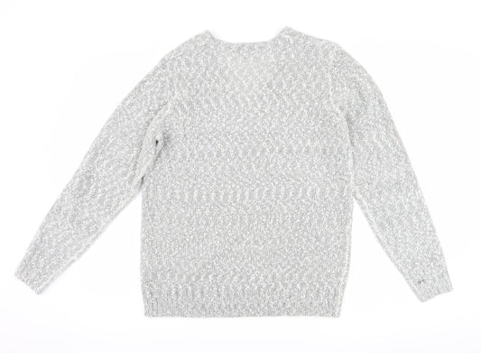 isle Womens Grey Pullover Jumper Size M