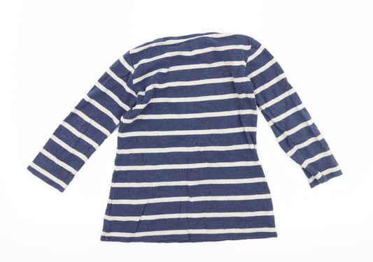 NEXT Girls Blue Striped Pullover Jumper Size 5 Years - star