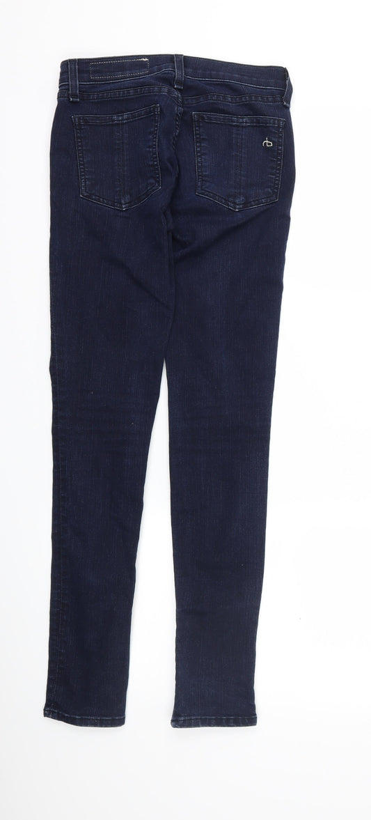 rag & bone Womens Blue Denim Skinny Jeans Size 24 in L27 in