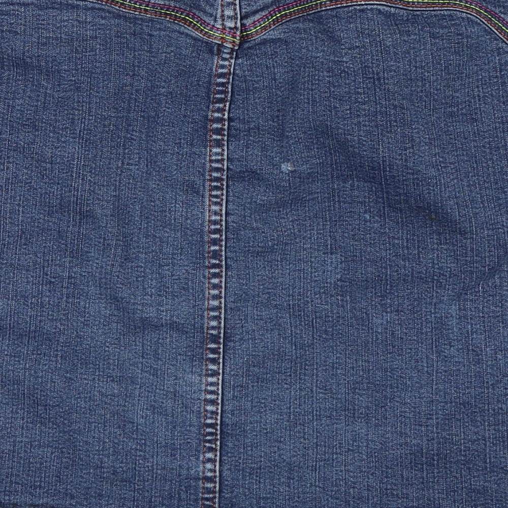 Fashion that Functions Womens Blue A-Line Skirt Size 14