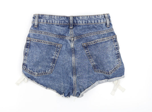 H&M Womens Blue Hot Pants Shorts Size 8