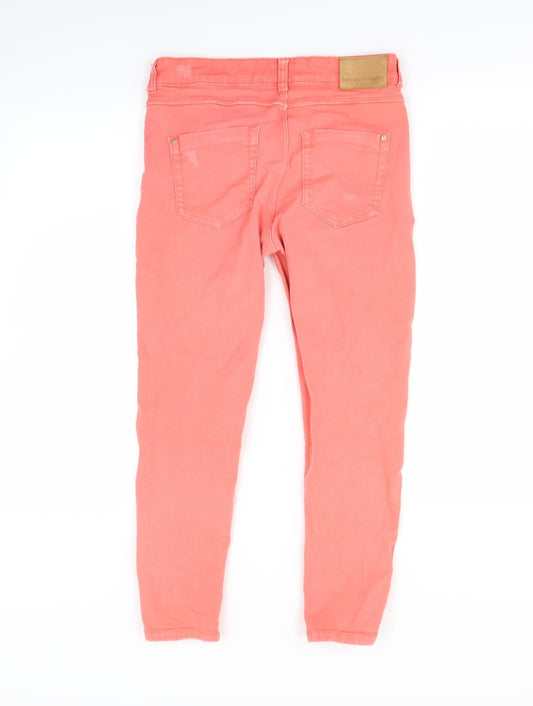 Zara Womens Orange Skinny Jeans Size 8 L27 in