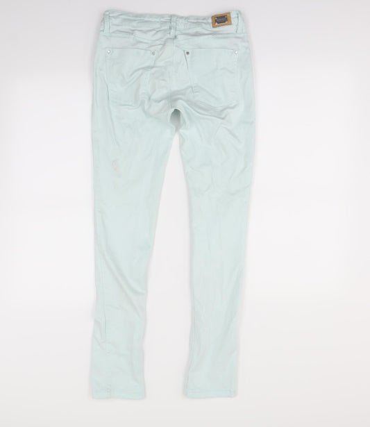 Zara Womens Green Skinny Jeans Size M L28 in