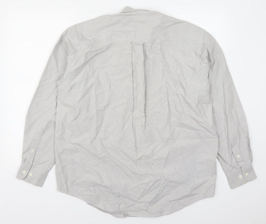 Lee Cooper Mens Grey Button-Up Size 15.5