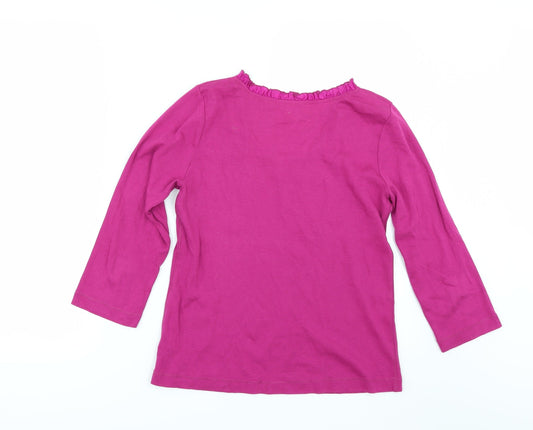 Adinin Womens Pink Basic T-Shirt Size M