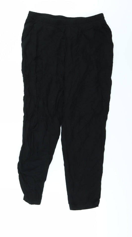 H&M Womens Black Trousers Size 8 L27 in
