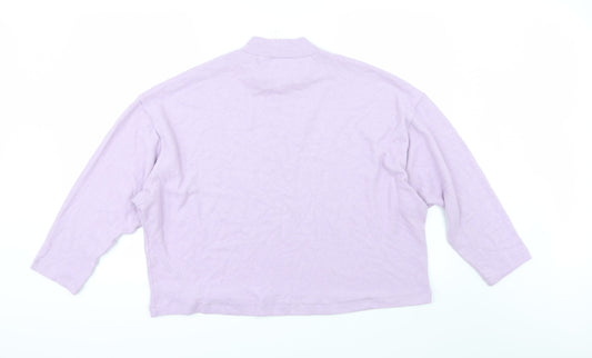 H&M Womens Purple Fleece Pullover Jumper Size M