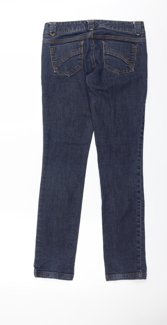 Miss Selfridge Womens Blue Straight Jeans Size 8 L30 in