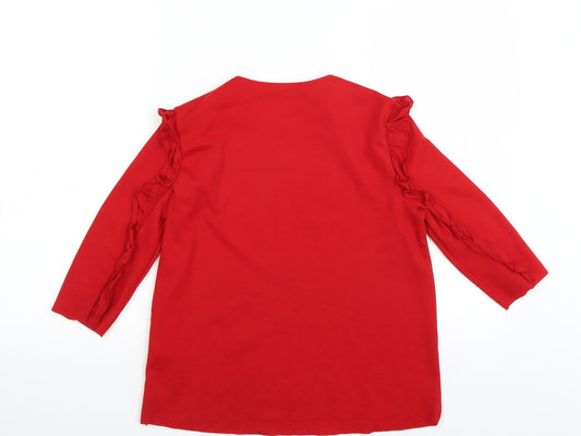 Zara Womens Red Pullover Jumper Size S
