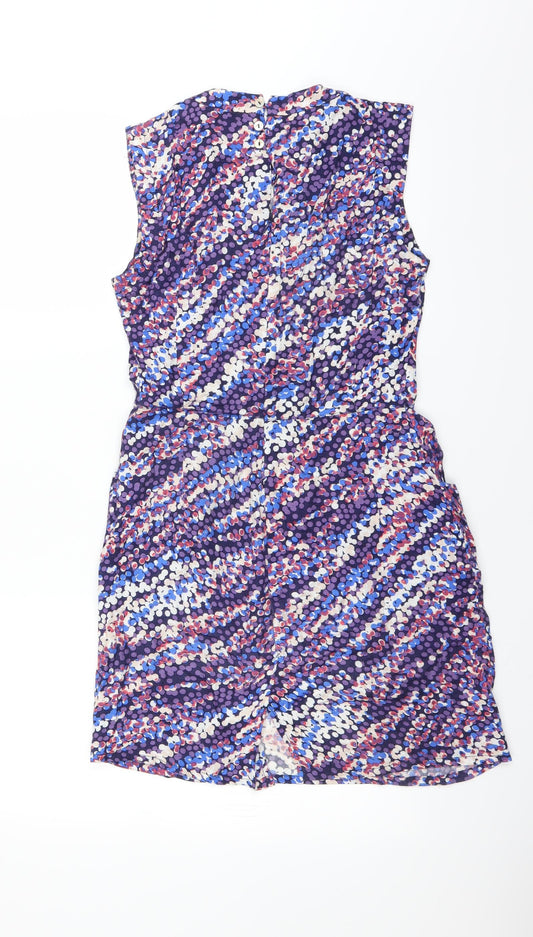 TEGAN Womens Blue Geometric Shift Size 6