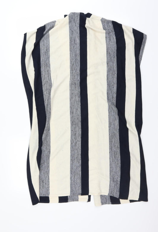 Matalan Womens Blue Striped Cardigan Jumper Size S