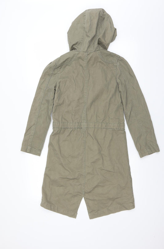 Miss Evie Girls Green Parka Jacket Size 10-11 Years