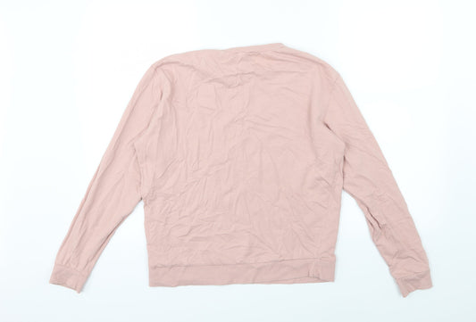 H&M Womens Pink Jersey Pullover Sweatshirt Size M - Girls Bite Back