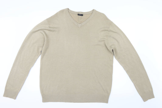 Cedarwood State Mens Beige Knit Pullover Jumper Size XL