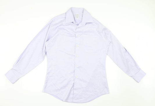 Pronto Uomo Mens Blue Button-Up Size 15.5