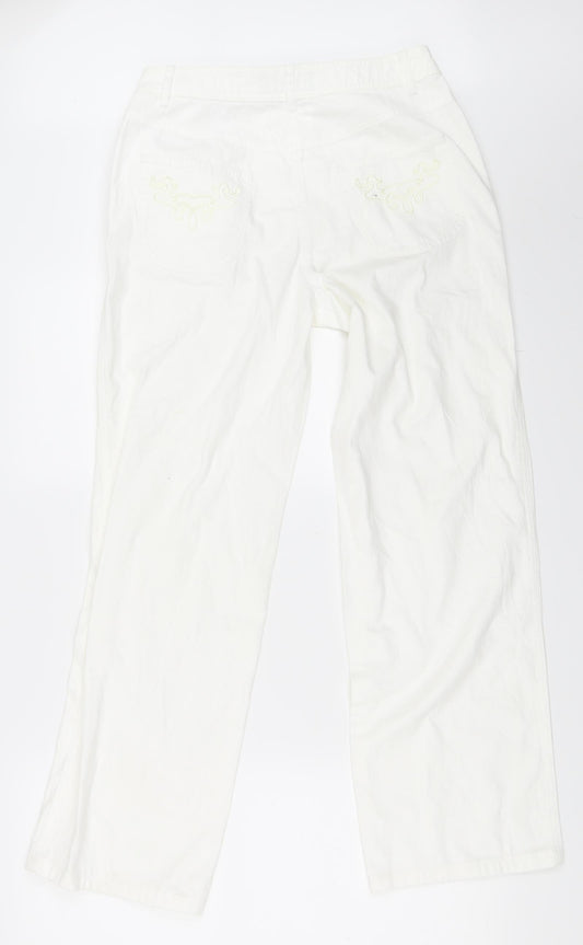 Gerry Webber Womens White Denim Straight Jeans Size 36 L29 in
